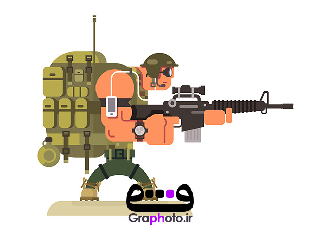 دانلود وکتور سرباز