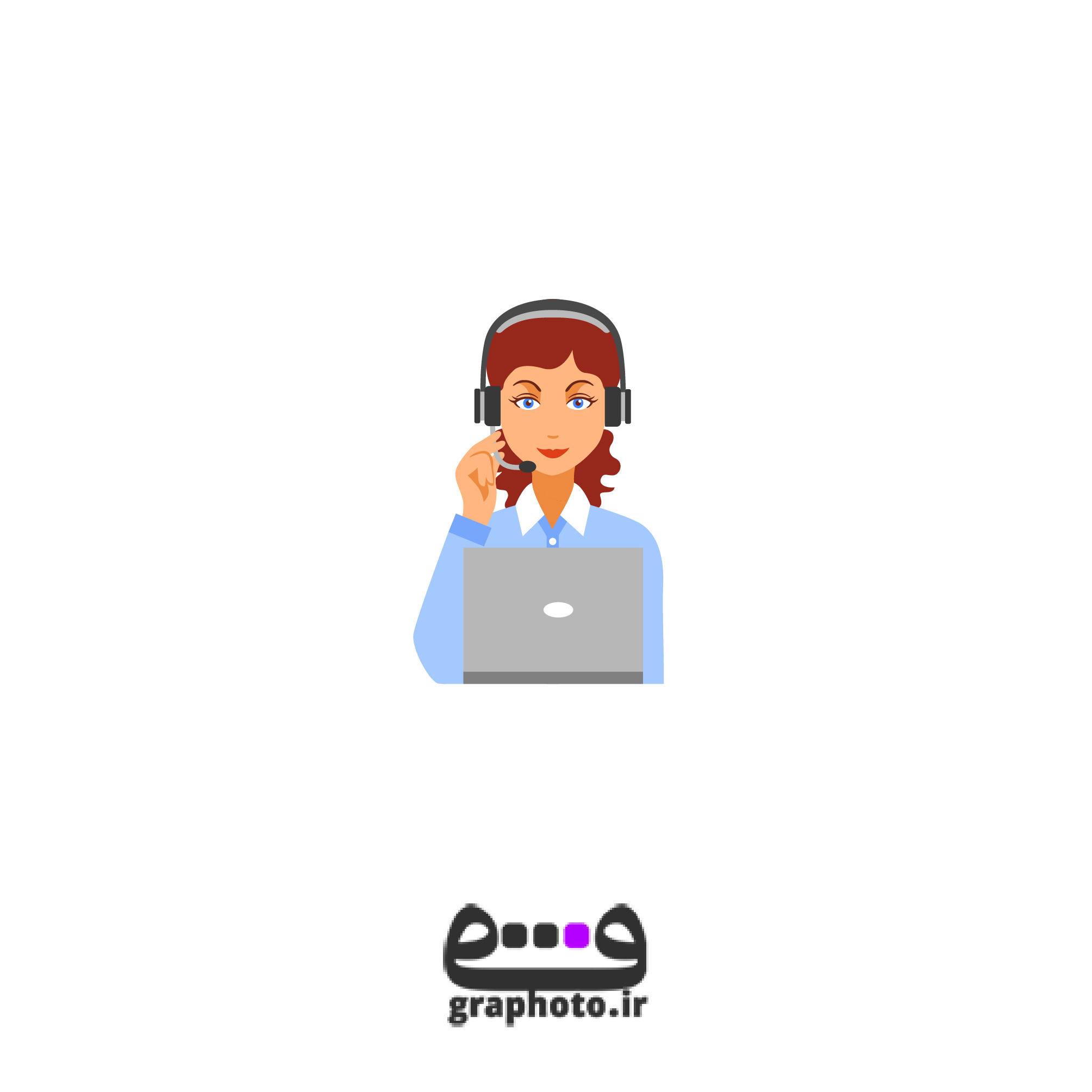دانلود وکتور اپراتور زن