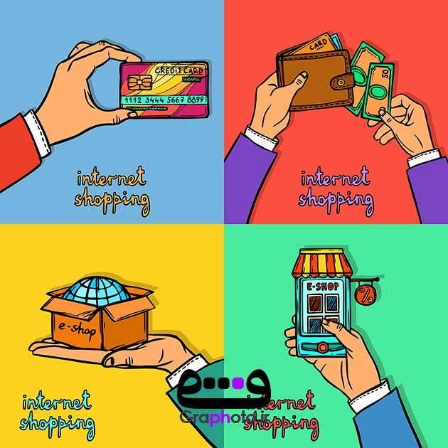 دانلود فلت وکتور خرید اینترنتی