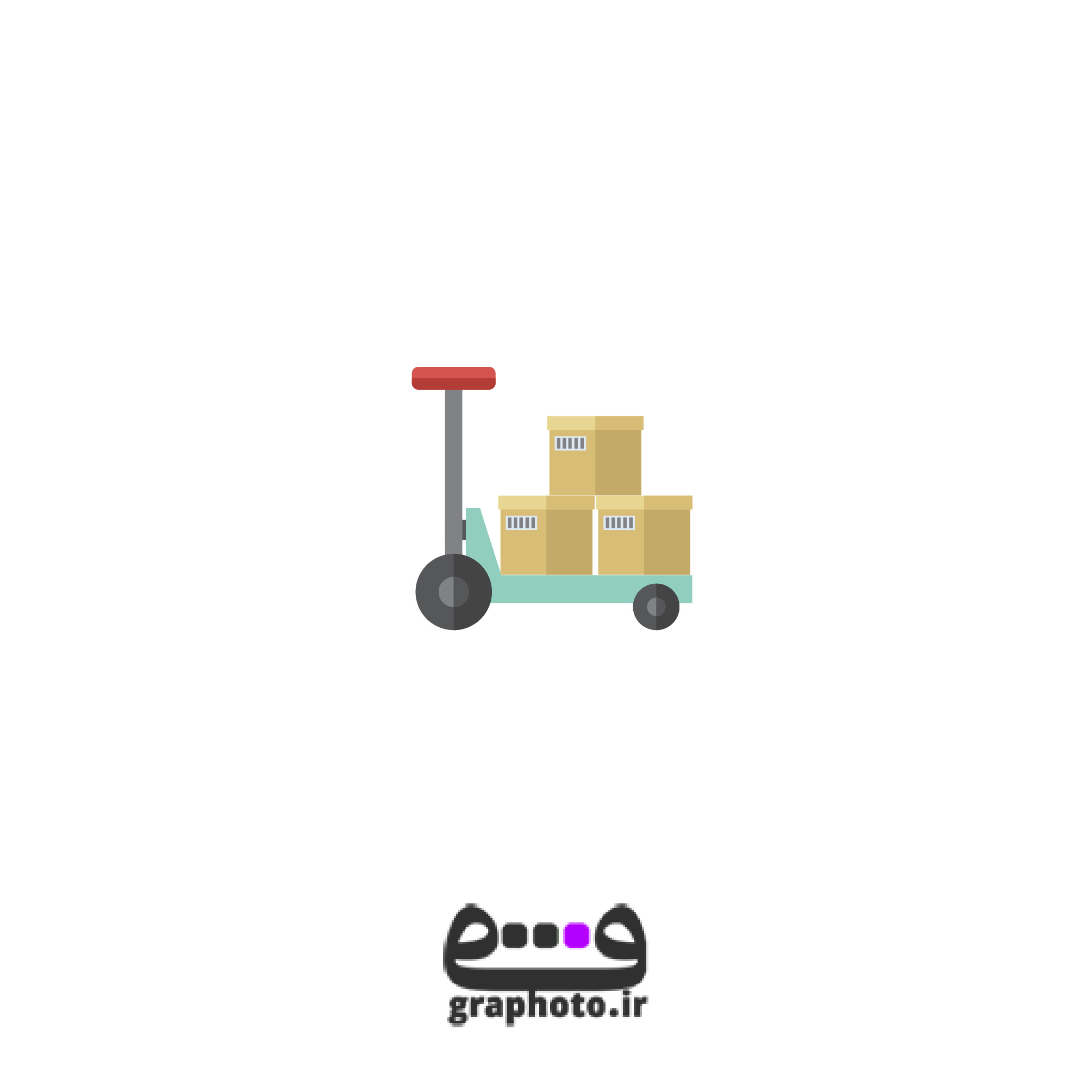 دانلود وکتور حمل بار با چرخ دستی
